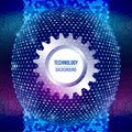 Abstract technology background geometric sphere. Structure geometric hexagonal shapes.