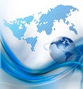 Abstract technology background with globe Royalty Free Stock Photo