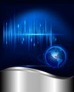 Abstract technology background with globe Royalty Free Stock Photo