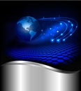Abstract technology background with globe Vector Royalty Free Stock Photo