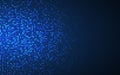 Abstract technology background. Glowing blue pixels mosaic on dark gradient. Futuristic data network concept for big data Royalty Free Stock Photo