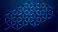 Abstract technology background with glowing hexagons and circuit lines Royalty Free Stock Photo