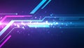Abstract technology background with glowing lines and dots for modern design Royalty Free Stock Photo