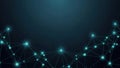 Abstract Technology Background with Glowing Network Connections and Dots Royalty Free Stock Photo