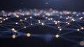 Abstract technology background glowing plexus structure network visualization global connection digital science concept Royalty Free Stock Photo