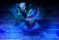 Abstract technology background Hi-tech communication concept innovation background.vector digital global technology concept. Royalty Free Stock Photo