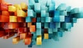 Abstract for technology background with multiplicity cubes. Many plastic colorful cubes close-up Royalty Free Stock Photo