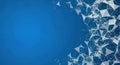 Abstract Technology Background, Network Connection Structure on Blue, Digital Data Royalty Free Stock Photo