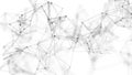 Abstract technology background. Network connection structure on white background. 3D rendering Royalty Free Stock Photo
