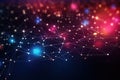 Abstract technology background. Network connection structure. 3D rendering. Big data visualization, Abstract digital connection Royalty Free Stock Photo