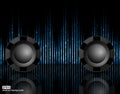 Abstract technology background for nightclub party or disco flyers. Royalty Free Stock Photo