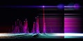 Abstract technology background with noisy algorithm color blurred lines. Analytics data algorithms. Computing concept. Big Data. Royalty Free Stock Photo