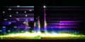 Abstract technology background with noisy algorithm color blurred lines and data. Analytics data algorithms. Computing concept. Royalty Free Stock Photo