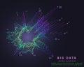 Abstract technology background with polygonal chaotic color grid analyze and data. Analytics algorithms data. Big data. Computing Royalty Free Stock Photo