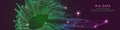 Abstract technology background with polygonal chaotic grid color analyze. Analytics algorithms data. Computing cryptography Royalty Free Stock Photo