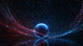 Abstract Technology Background with Pulsating Light