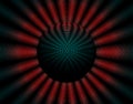 Abstract technology background. Rays are interference pattern with sphere.