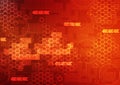 Abstract technology background red