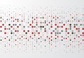 Abstract Technology Background With Red And Gray Circle Border P