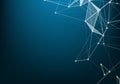 Abstract technology background. Science background. Big data. Background vector. Plexus effect. Network connection structure.