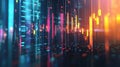 Abstract technology background showing glowing lines and data flowing Royalty Free Stock Photo