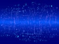 Abstract technology background. Streaming binary code. Royalty Free Stock Photo