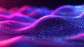 Digital wave flowing particles representing data information Royalty Free Stock Photo