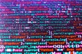 Web site codes on computer