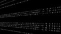 Abstract Technology Binary code Background. Computer Code. Digital flow. Big data and programming hacking. 3D rendering Royalty Free Stock Photo