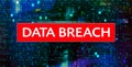 Abstract Technology Binary Code Dark Red Background. Cyber Attack, Ransomware, Malware, Scareware Concept Royalty Free Stock Photo