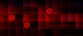 Abstract Technology Binary Code Dark Red Background. Cyber Attack, Ransomware, Malware, Scareware Concept Royalty Free Stock Photo