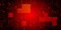 Abstract technology binary code red background with numbers Royalty Free Stock Photo