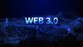 Abstract technology blue dots modern web 3.0 concept is free access Royalty Free Stock Photo