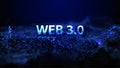 Abstract technology blue dots modern web 3.0 concept is free access