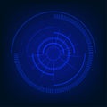 Abstract technology blue interface style of design template. Overlapping of hightech background. Royalty Free Stock Photo