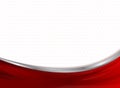 Abstract technology business red curve on hexagons pattern background.