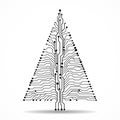 Abstract technology Christmas tree, circuit board Royalty Free Stock Photo