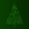 Abstract technology Christmas tree, circuit board Royalty Free Stock Photo