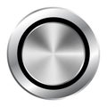 Abstract technology circle button template with metal texture Royalty Free Stock Photo