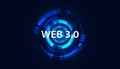 Abstract Technology Circle Digital Futuristic Concept Web 3.0 Semantic Web and Artificial Intelligence Accessing network services