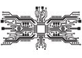Abstract technology circuit board background texture