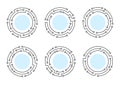 Set of technology round frame Royalty Free Stock Photo