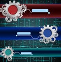 Abstract technology concept with gears background