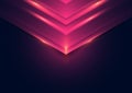 Abstract technology concept pink lights triangle on dark background Royalty Free Stock Photo