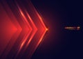 Abstract technology concept red lights triangle on dark background with space for you text Royalty Free Stock Photo