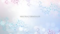 Abstract technology connect background lines and dots with hexagons. Modern hexagons technology concept design