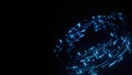 Abstract technology data in form of ring loop. Royalty Free Stock Photo