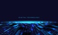 Abstract technology digital cyber perspective blue with blank space design modern futuristic creative background vector Royalty Free Stock Photo
