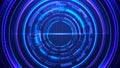 Abstract technology digital futuristic blue glowing HUD circuit high tech on dark background Royalty Free Stock Photo