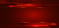 Abstract technology digital futuristic concept stripes lines with glowing light rays speed motion on red background Royalty Free Stock Photo